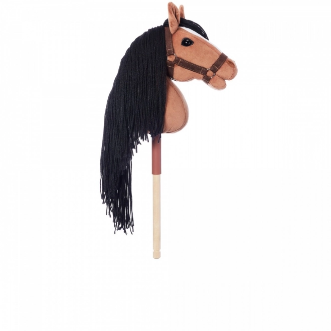 Kôň na tyči Hobby Horse HOPPIHORSE tmavohnedý