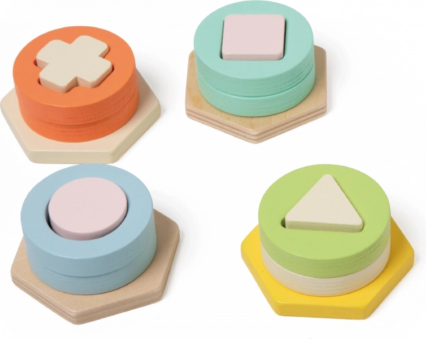 Montessori veža na triedenie tvarov a farieb CLASSIC WORLD
