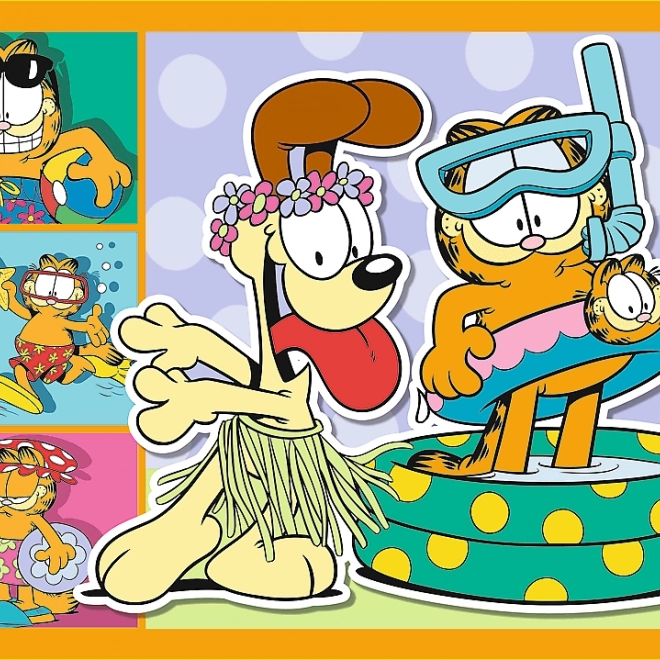 Puzzle TREFL Garfield miluje lasagne 4v1