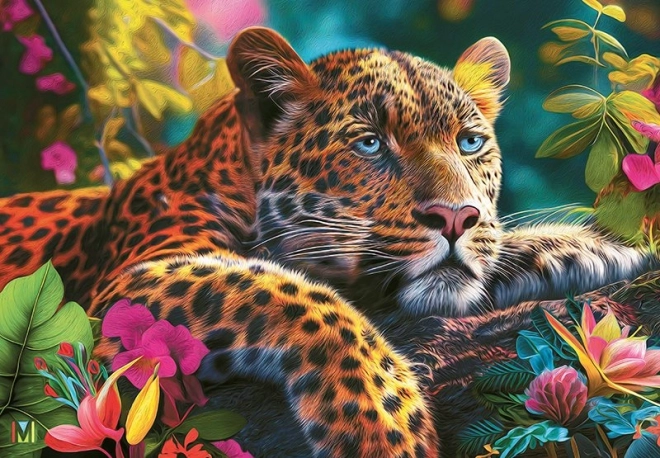 Puzzle Ležiaci leopard 500 dielikov