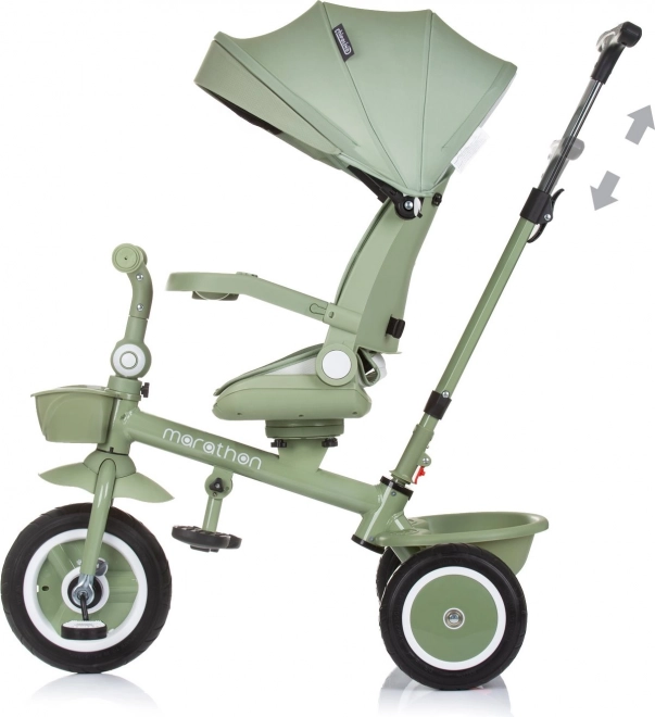 Detská trojkolka so strieškou Marathon 2v1 Pastel Green