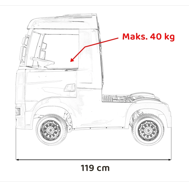 Detské auto Scania červené