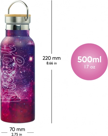 Termofľaša s bambusovým viečkom Galaxy 500 ml