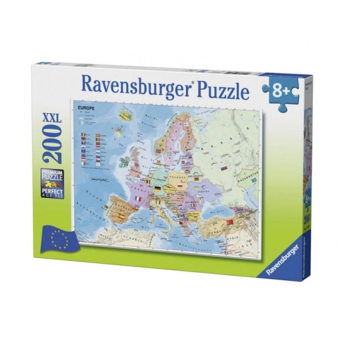 Mapa Európy 200 dielikov Ravensburger Puzzle