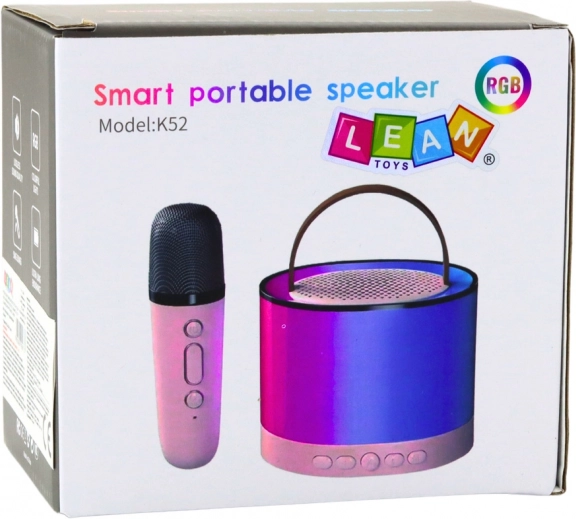 Karaoke reproduktor s bezdrôtovým mikrofónom a efekty RGB