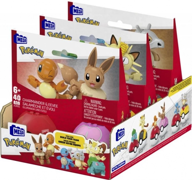 Stavebnice Pokémon Pokéball 2-balenie Charmander a Eevee