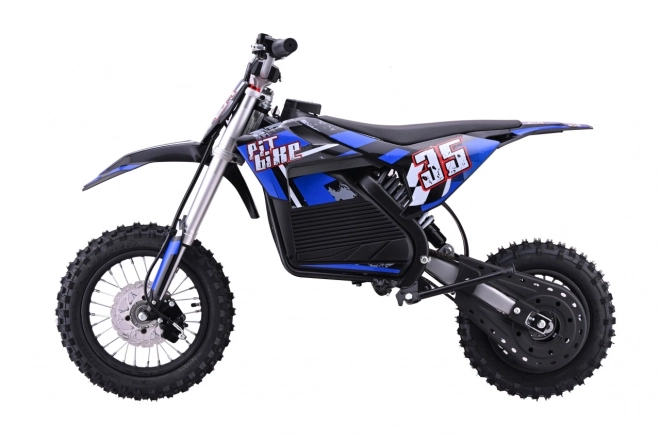 Modrý elektrický pit bike