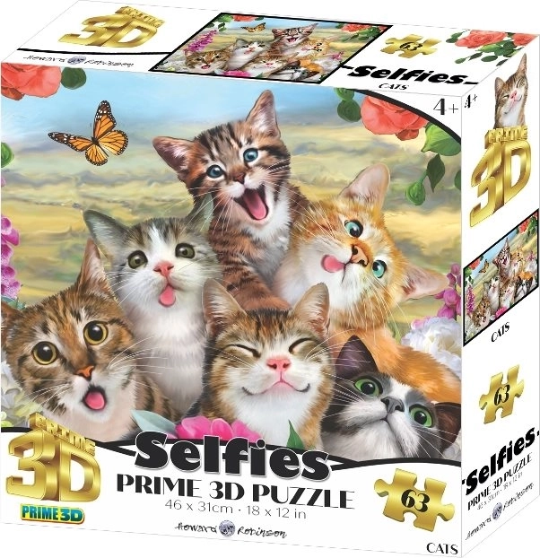 3D Puzzle - Mačacie Selfie