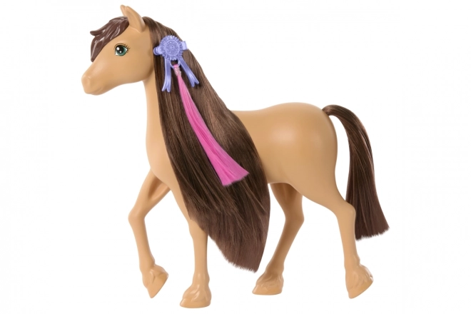 Koník Barbie Pepper s hnedými vlasmi na úpravu