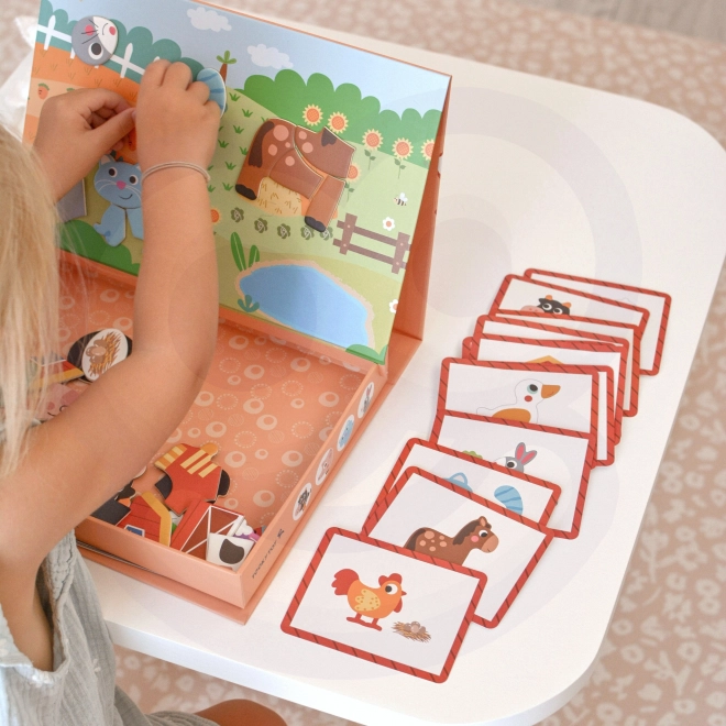 Tooky Toy Magnetická Skladačka Farma Puzzle