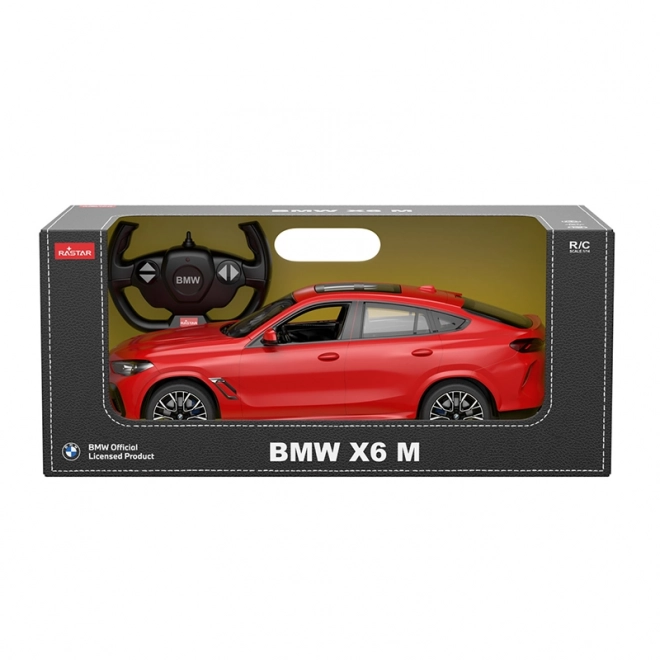 Zdiaľkové ovládané auto BMW X6 M červené 1:14