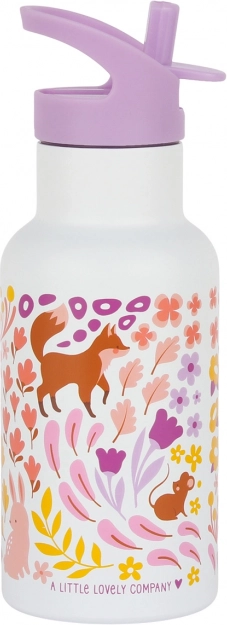 Nerezová fľaša na pitie Kvetinová Záhrada 350 ml