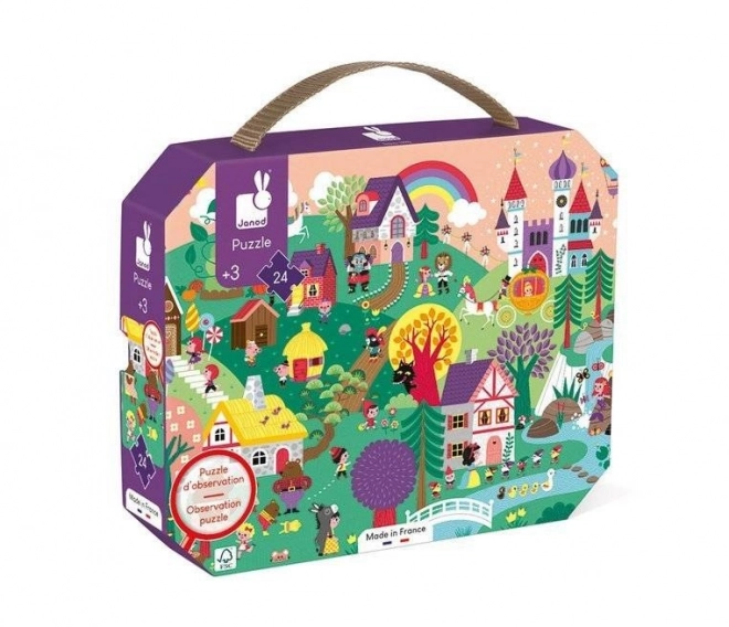 Pozorovacie puzzle v kufríku Rozprávky 24 dielikov