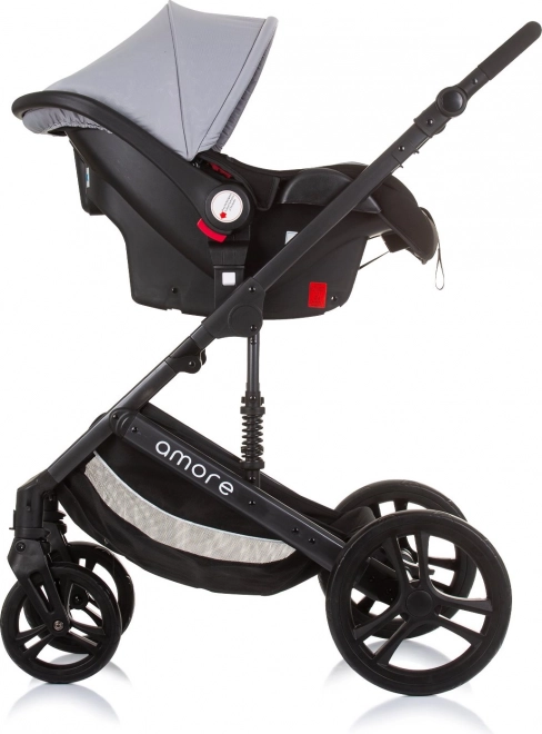 Chipolino kočík kombinovaný Amore 2v1 Jungle – Ash Grey