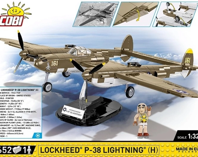 Stavebnica Lietadlo Lockheed P-38H Lightning