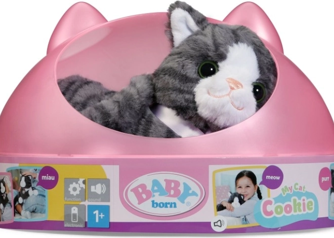 BABY born interaktívna mačka Cookie s prepravkou