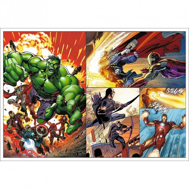 Hrdinské dni Avengers puzzle 4x250 dielikov