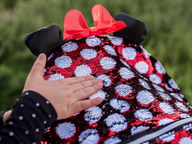 Disney Minka Minnie štýlový trblietavý batoh 40 cm