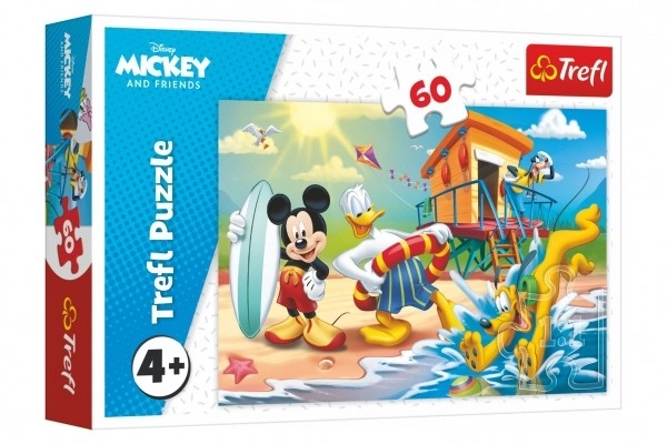 Trefl Puzzle Mickey Mouse na pláži 60 dielikov