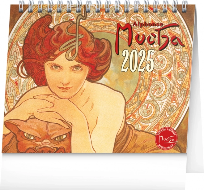 Stolný kalendár Alfons Mucha 2025