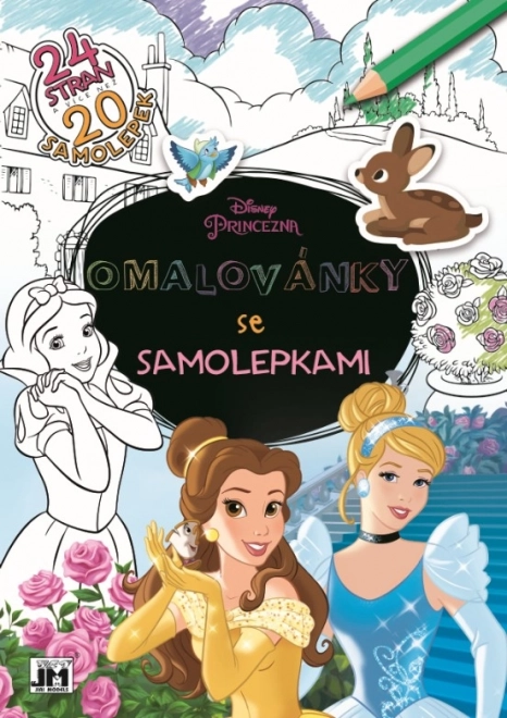 Cvičebnica so samolepkami A4 Disney Princezné