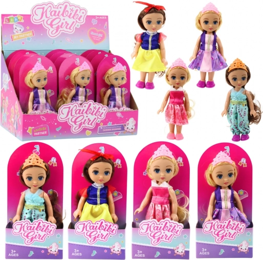 Mini bábika Kniežacia s korunkou 17 cm