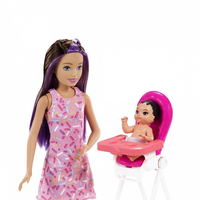 Bábika Barbie Skipper Klub Opatrovateliek - Stolička Mini Narodeniny