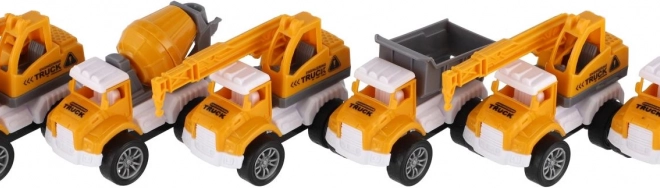Mini stavebné autá 6ks s pohonom