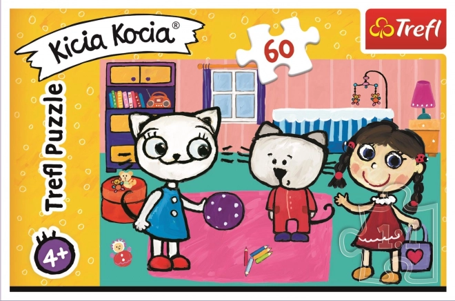 Trefl puzzle Kicia Kocia: S priateľmi 60 dielikov