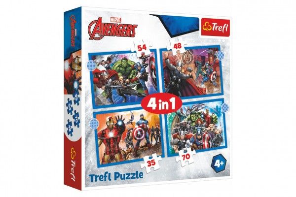 Trefl Puzzle Statoční Avengers 4v1