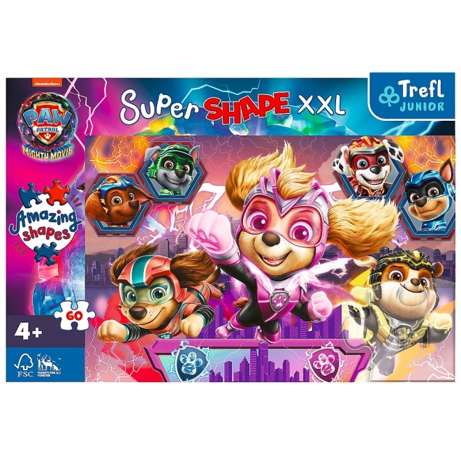 Puzzle Super Tvar XXL Paw Patrol Ve Veľkofilme 60 Dielikov