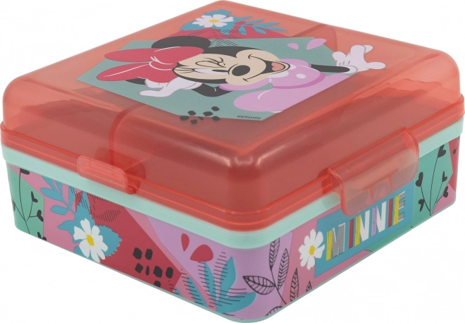 Štvorcový multi box na desiatu Minnie Mouse