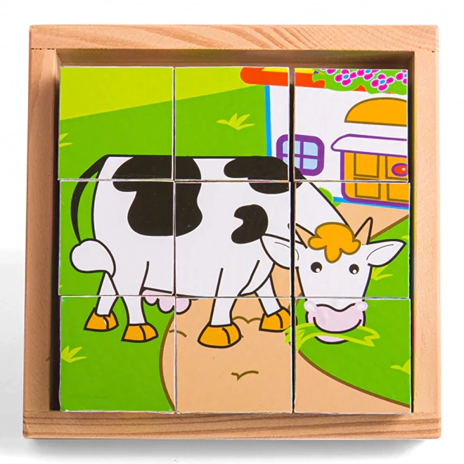 Puzzle obrázkové bloky Zvieratá