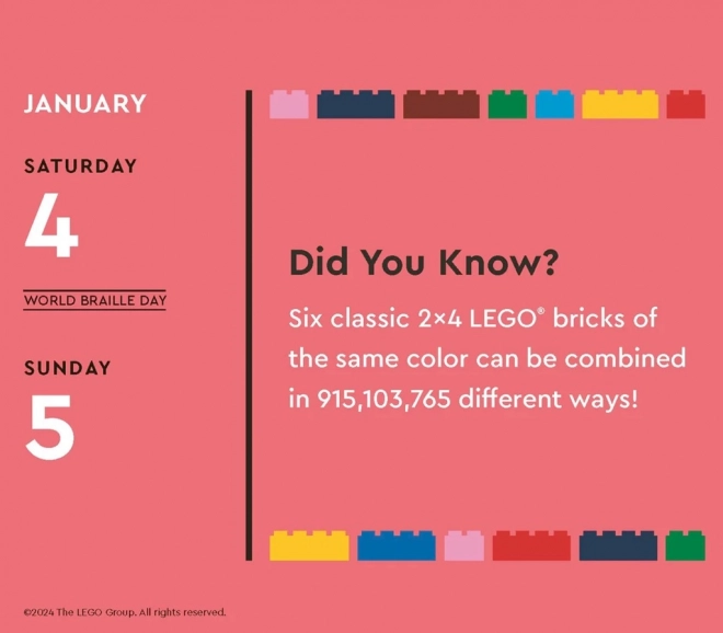 Zábavný kalendár LEGO 2025