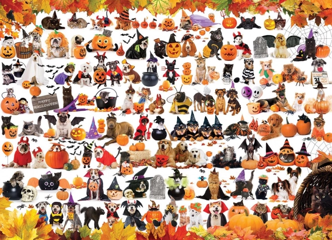 Puzzle Halloweenské zvieratká 1000 dielikov