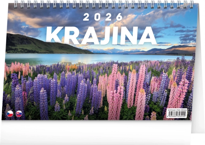 Stolový kalendár Krajina 2026