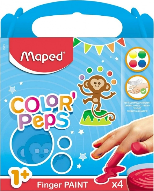 Maped prvé prstové farby Color'Peps v kalíškoch 4 x 80 g