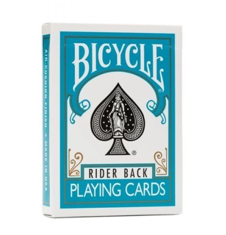 Hracie karty Bicycle s tyrkysovým rubom – pokerová veľkosť