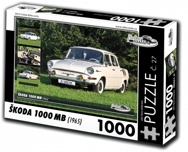 Retro autá puzzle škoda 1000 mb 1965 - 1000 dielikov