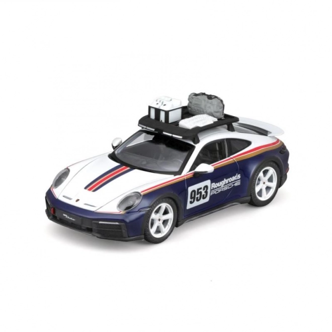 Bburago závodný model Porsche 911 Dakar modrý