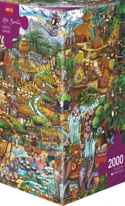 Egzotické Safari Puzzle - 2000 Kúskov