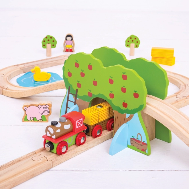 Bigjigs Rail Drevená vlaková farma