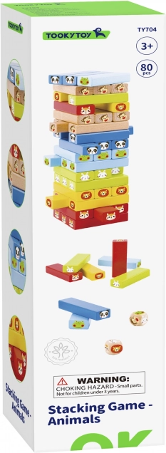 Drevená hra Jenga Zvieratá TOOKY TOY