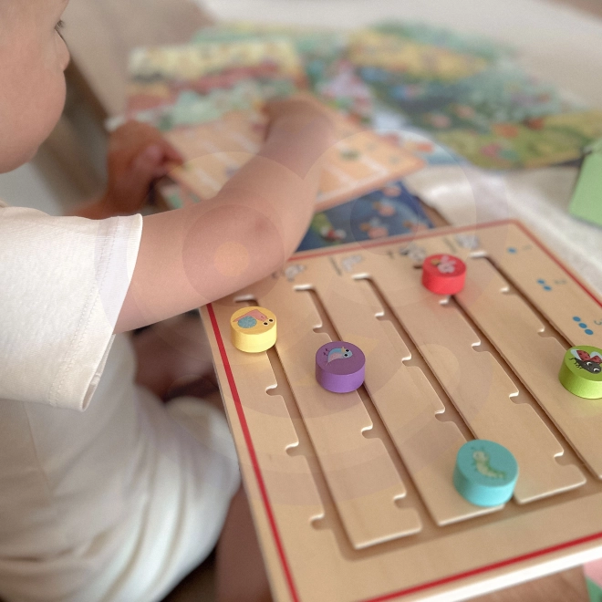 Tooky Toy drevená hra Uč sa počítať zvieratá