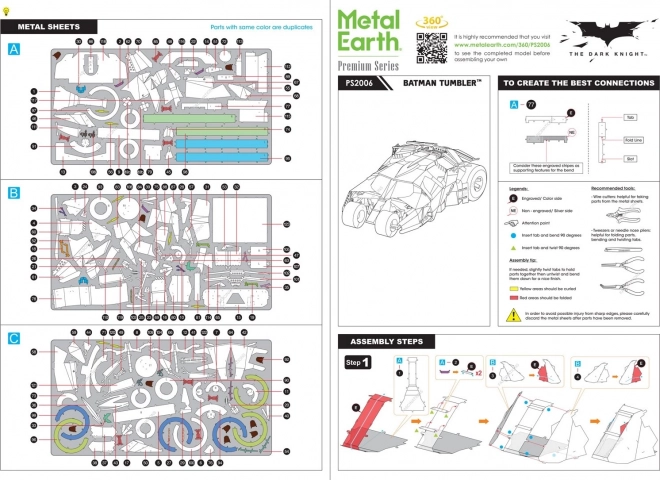 Metal Earth 3D Puzzle Premium Series: Batman Tumbler