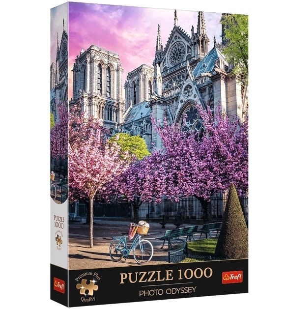 Puzzle 1000 dielikov Premium Plus Quality Katedrála Notre-Dame, Paríž