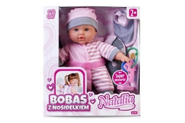 Bábika Natalia Bábätko s nosidlom 28 cm