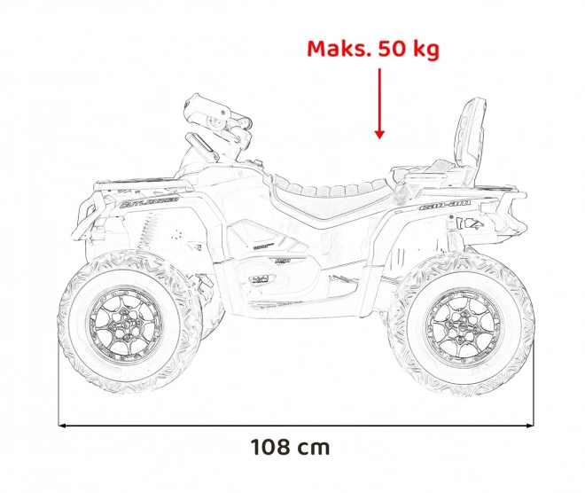 Ružová štvorkolka Can-Am Outlander ATV