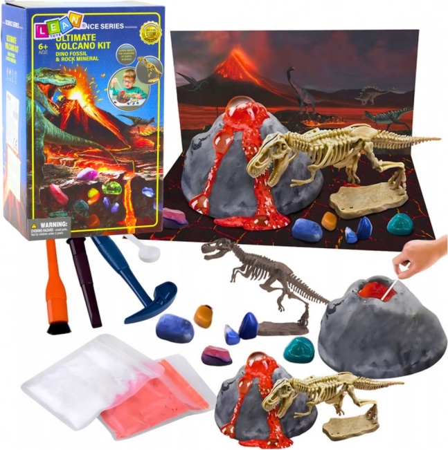 Edukativná sada výbuchy sopky a dinosaury