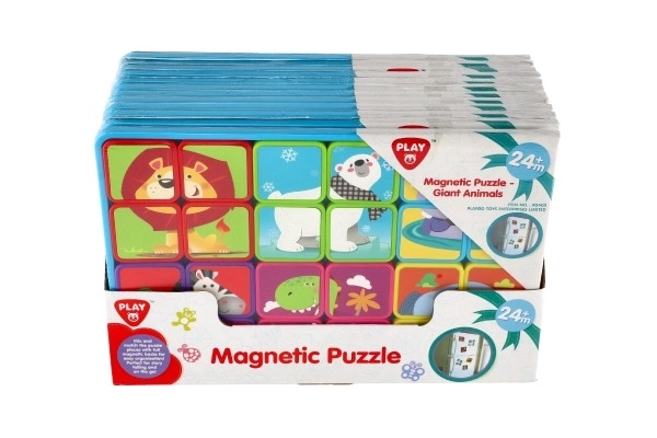 Magnetická tabuľka puzzle so zvieratkami 24 dielikov